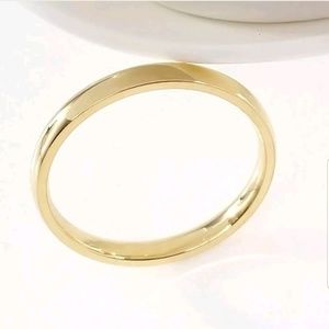 Women Stainless Steel Polished Wedding Band